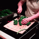 Cutting Kale - Slice the Leaves