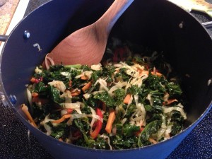 Stir-Fried Kale & Cabbage