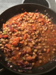 photo of simmering chickpea stew