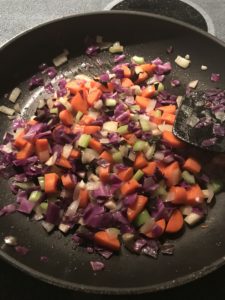 Photo of sauteing vegetables